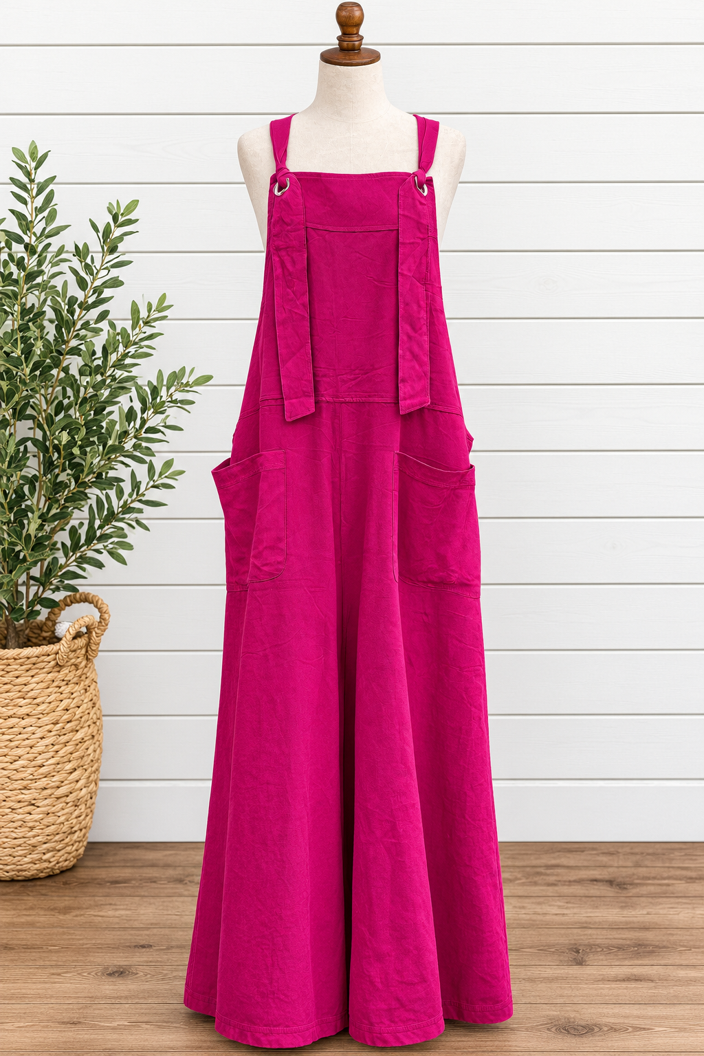 Overalls with adjusting straps