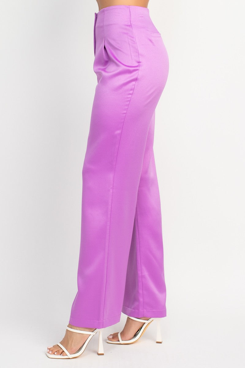 Purple Soft Satiny Trouser