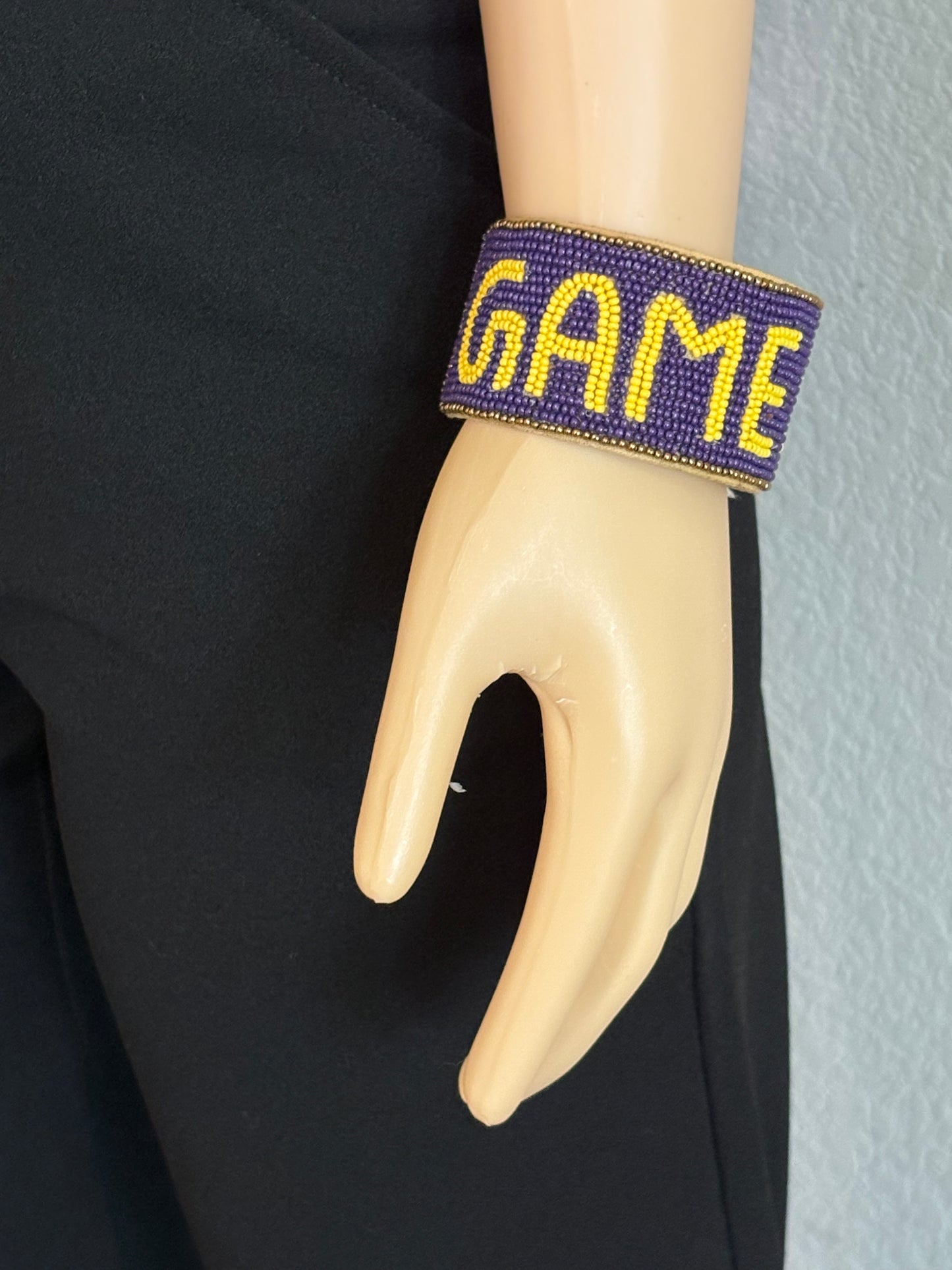 Vibrant Game Day Seed Bead Bracelet