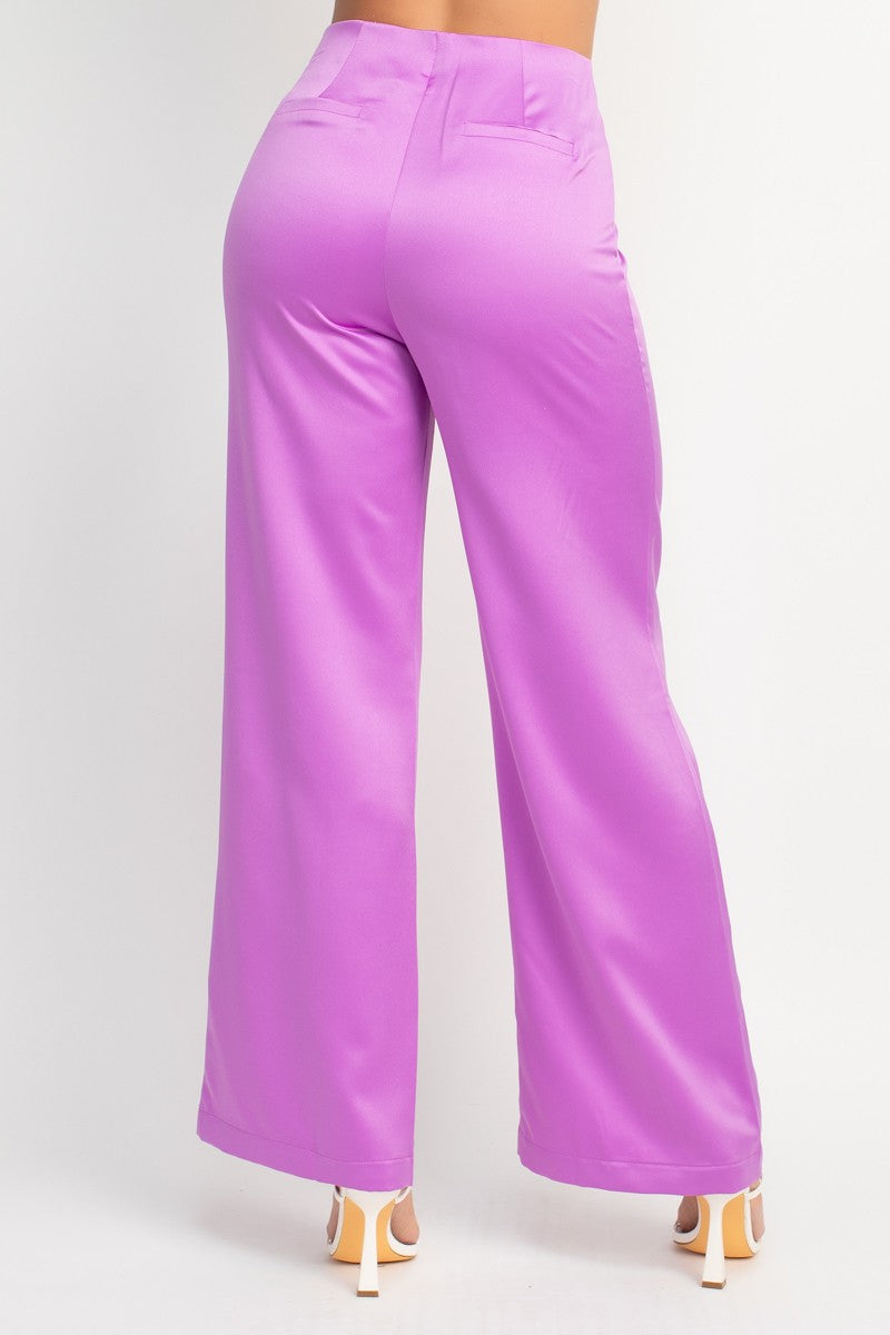 Purple Soft Satiny Trouser