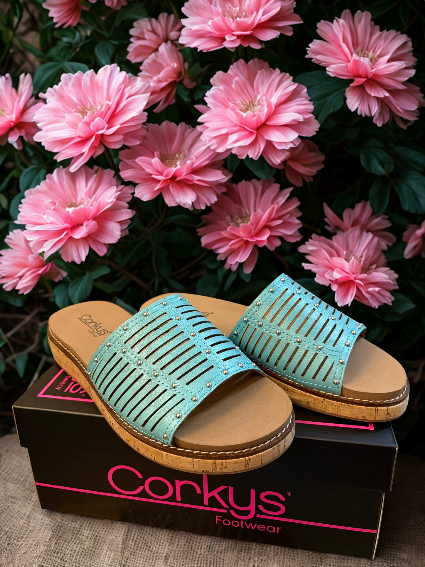 Corkys Turquoise At Ease Flat
