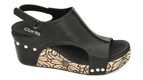 Carley- Black Floral Wrap