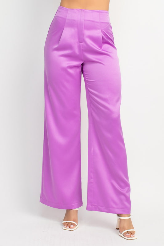 Purple Soft Satiny Trouser