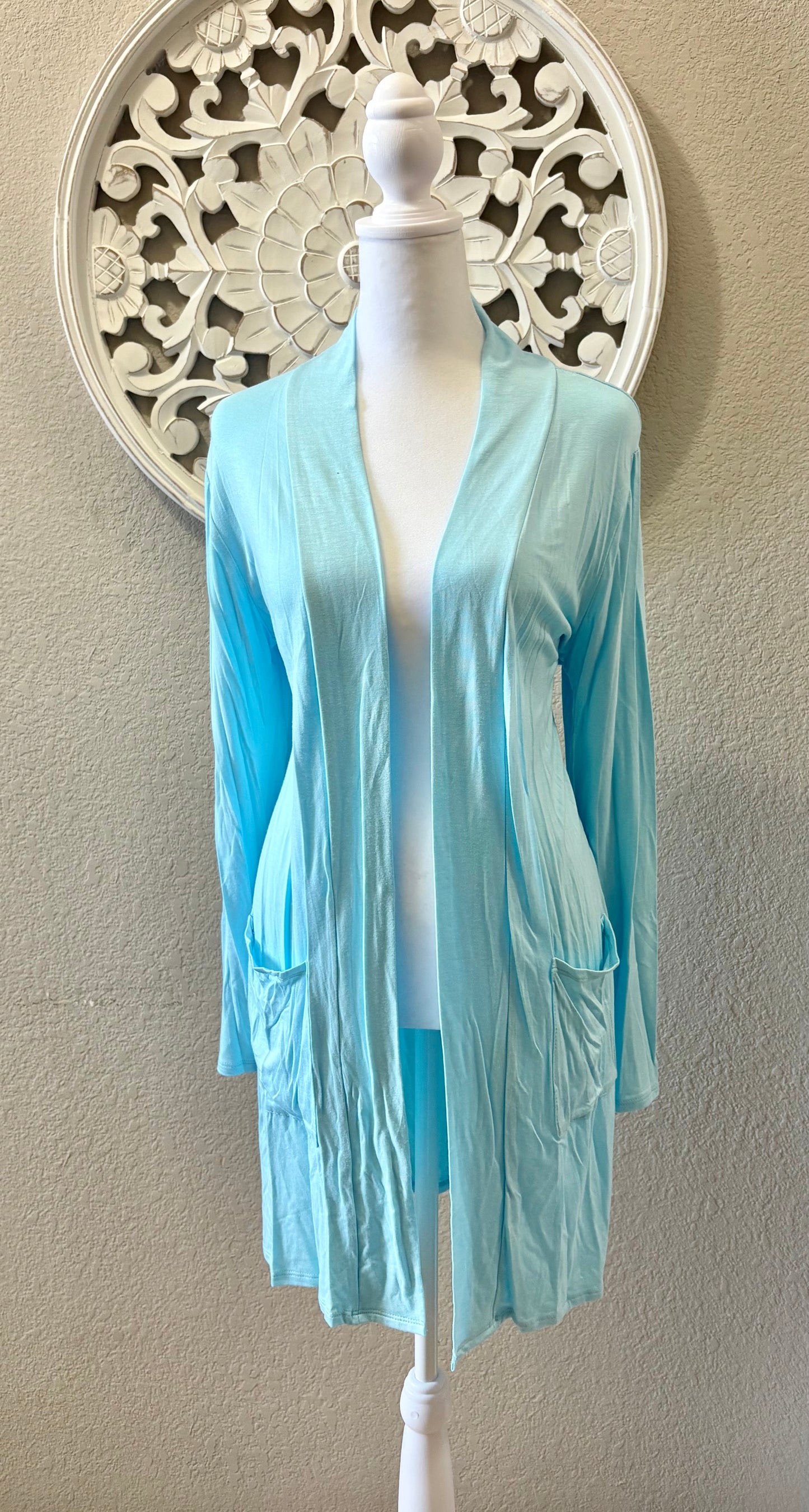 Sky Blue Slouchy Stretchy Cardigan