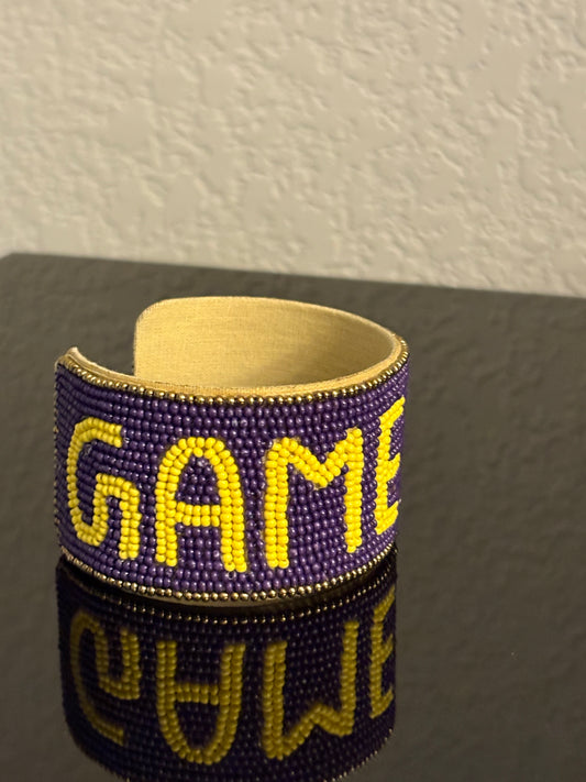 Vibrant Game Day Seed Bead Bracelet