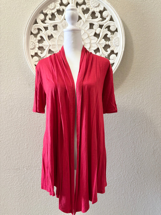 Red Loose Fit Cardigan