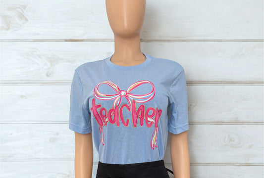 Teacher Pink Bow